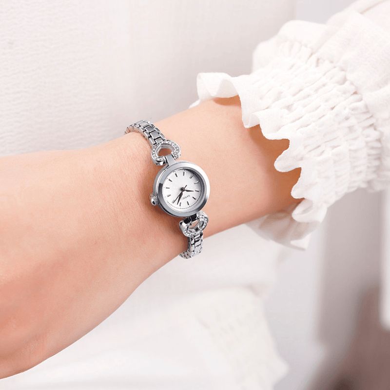 Asj Fashion Diamond Crystal Watch Dial Dame Watch Dame Dress Kvartsklokke