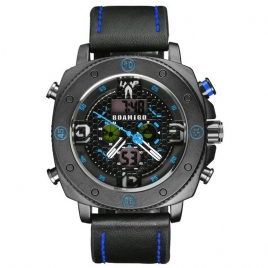 Boamigo F525 Mote Herre Digital Watch Creative Dial Luminous Week Display Kronograf Led Dual Display Watch