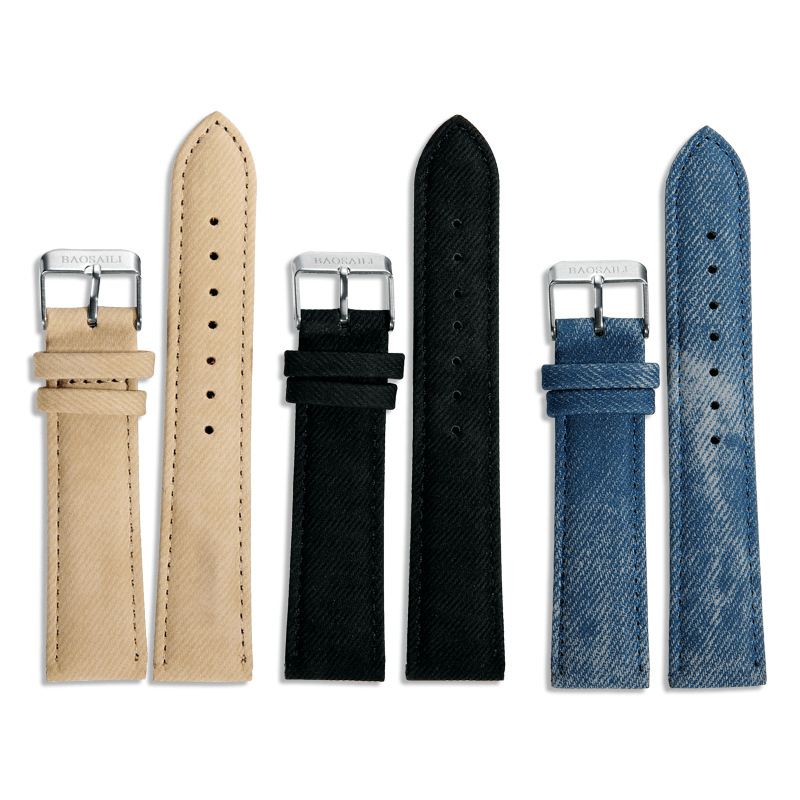 Casual Black Horse Desert Dial All-Match Denim Strap Herre Kvartsklokke Armbåndsur