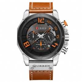 Curren 8287 Chronograph Kvartsklokke Display Dato And Time Herre Armbåndsur