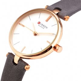 Curren 9038 Ultra Tynn Enkel Design Dame Armbåndsur Fasjonable Analog Quartz Klokker