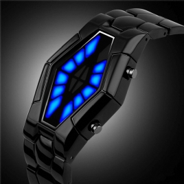 Deffrun Cobra Led Display Watch Full Steel Luminous Herre Digital Watch