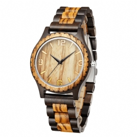 Fashion Wooden Watch Simple Dial Herre Fashion Watch Kvartsklokke