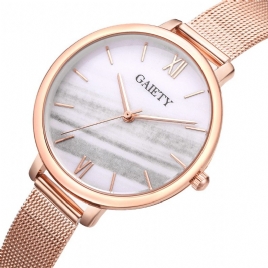 Gaiety G574 Fargerik Rose Gold Steel Band Dame Armbåndsur Ultra Thin Kvartsklokke