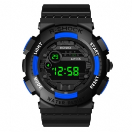 Honhx 82-66F Mote Sport Style Menn Luminous Dsiplay Digital Watch