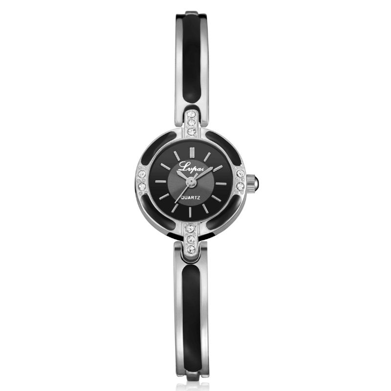 Lvpai P282 Crystal Diamond Armbånd Watch Full Steel Casual Style Quartz Klokker