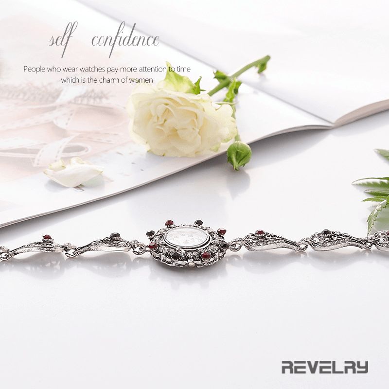 Revelry R998 Retro Style Life Vanntett Dame Armbånd Klokke Fasjonable Kvartsklokke