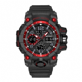 Sanda 6021 Luminous Sport Klokke Mote Herre Stoppeklokke Kalender Vekkerklokke Dual Display Digital Watch