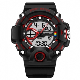 Sanda 715 Dual Display Multi-Function Sport Stoppeklokke Utendørs Mote Herre Digital Watch