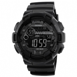 Skmei 1243 Luminous Week Display Stoppeklokke Nedtelling 5Atm Vanntett Dual-Time Sport Herre Digital Watch