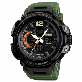 Skmei 1343 Digital Watch Dual Display Chronograph 3 Time Waterproof Alarm Digital Quartz Armbåndsur