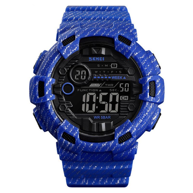 Skmei 1472 Uke Display Alarm Cowboy Vanntett Sports Herre Digital Watch