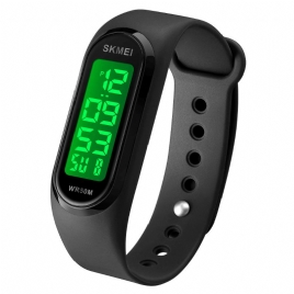 Skmei 1666 Led Light Digital Watch 5Atm Vanntett Datovisning Sport Unisex-Klokke