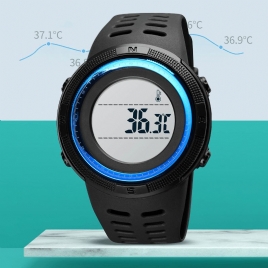 Skmei 1681 Body Ambient Temperatur Monitor Dato Uke Lysende Display Kronograf Vanntett Mote Universal Digital Watch