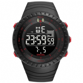 Smael Outdoor Led Display Digital Watch Multifunksjon Silikon Band Sport Herreklokke