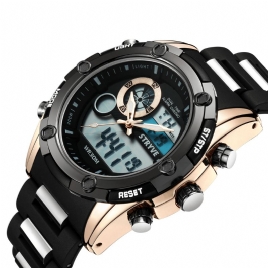 Stryve S8006 Dual Display Digital Watch Kronograf Alarm Stoppeklokke Lysende Display Sports Watch