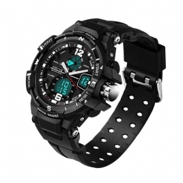 Stryve S8012 Chronograph Luminous Week Display Vanntett Menn Sport Dual Display Digital Watch