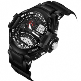 Synoke 9601 Herre Mote Lysende Dual Display Watch Vanntett Outdoor Sport Digital Watch