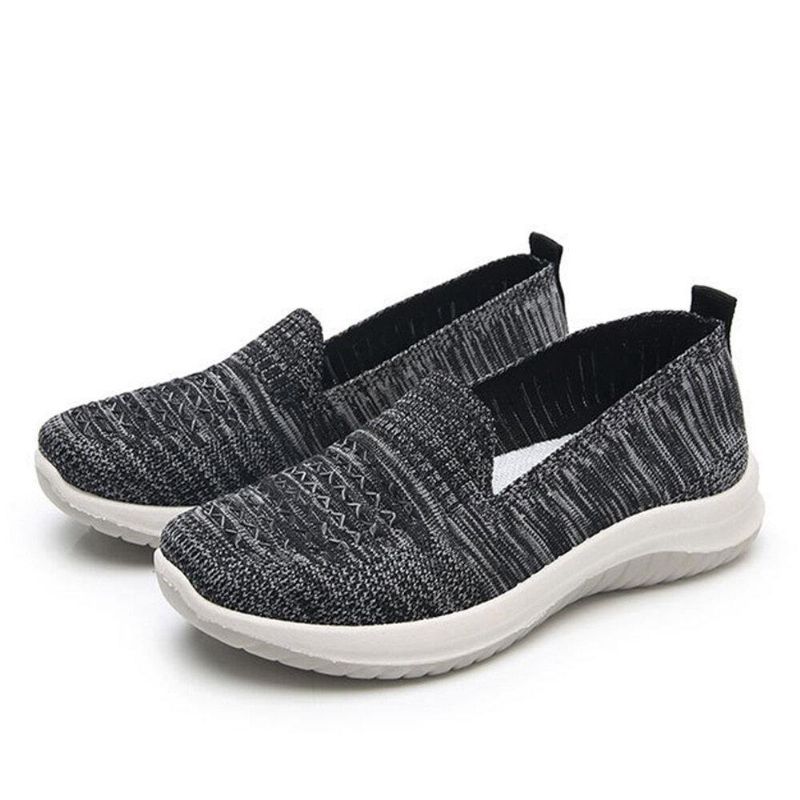 Dame Mesh Slip On Sport Soft Sole Uformelle Flate Sko