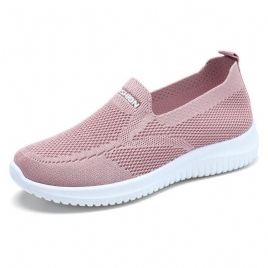 Kvinner Mesh Lukket Tå Lazy Slip On Casual Walking Sko