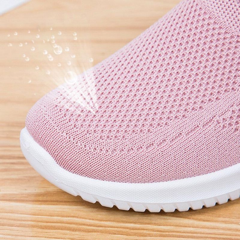 Kvinner Mesh Lukket Tå Lazy Slip On Casual Walking Sko