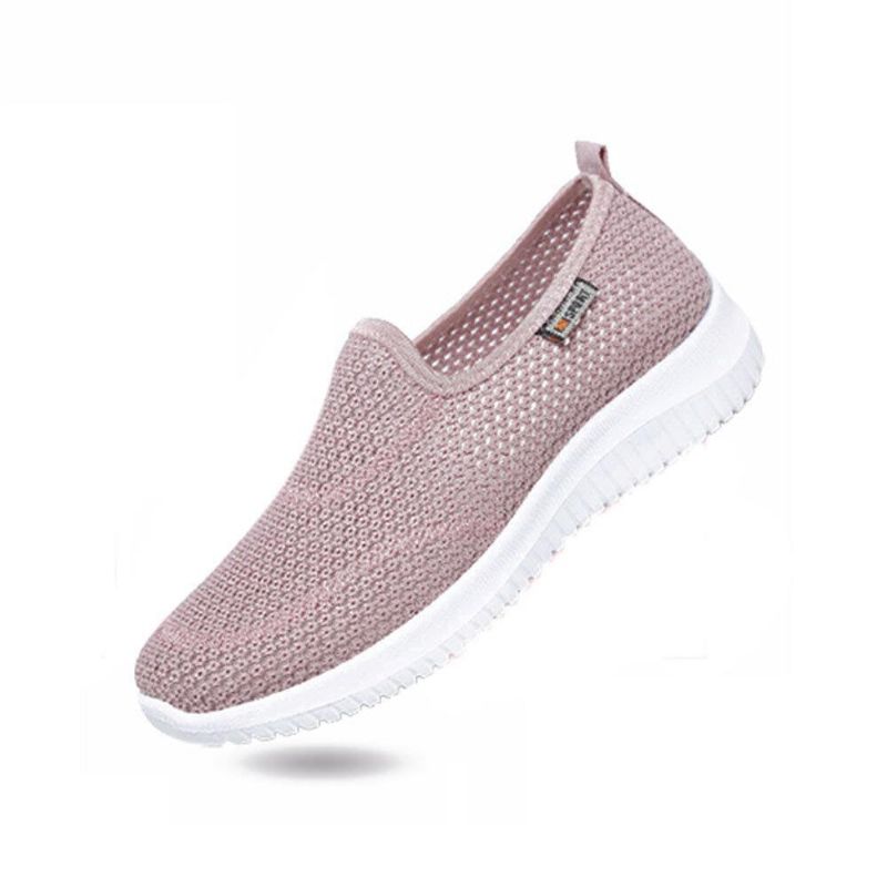 Kvinner Mesh Mønster Lazy Slip On Lette Fritidssko