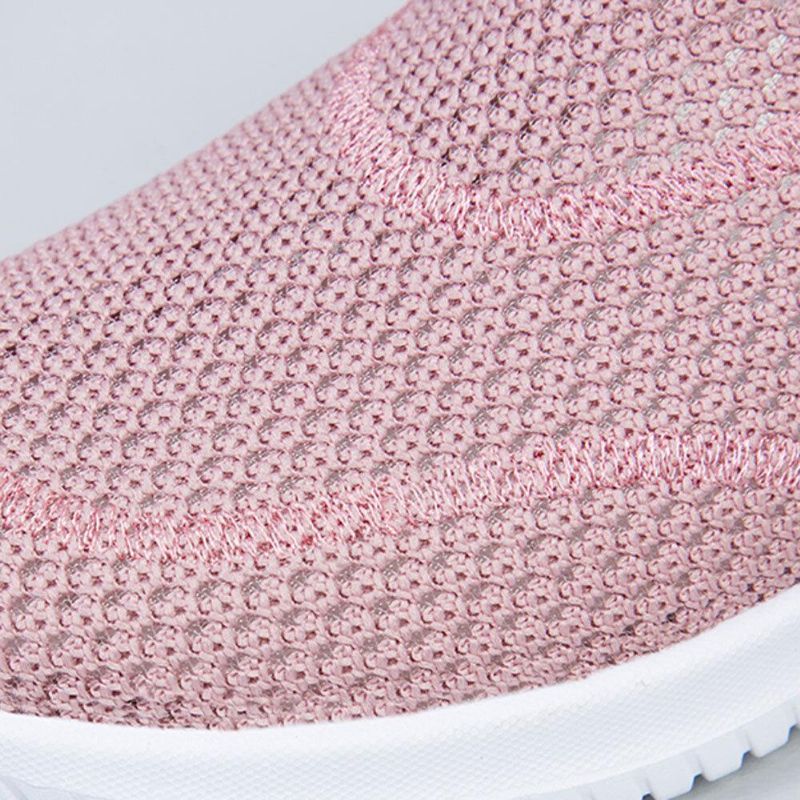 Kvinner Mesh Mønster Lazy Slip On Lette Fritidssko