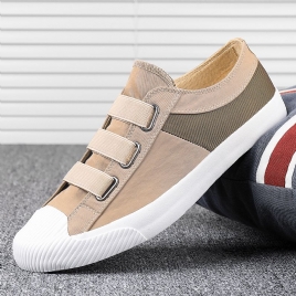 Menn Colorblock Comfy Pustende Elastisk Band Slip On Casual Daily Canvas Joggesko