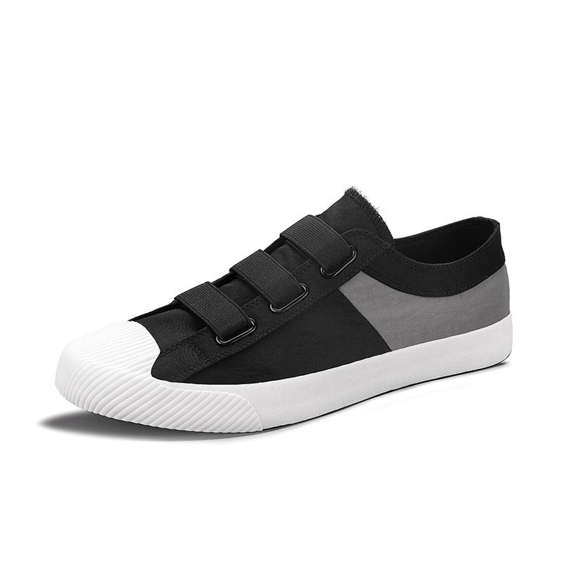 Menn Colorblock Comfy Pustende Elastisk Band Slip On Casual Daily Canvas Joggesko