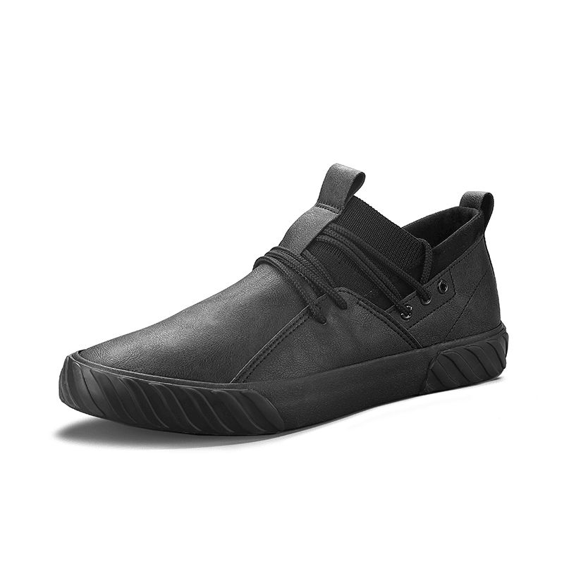 Menn Comfy Micorifber Leather Sklisikker Myk Såle Low Top Casual Joggesko