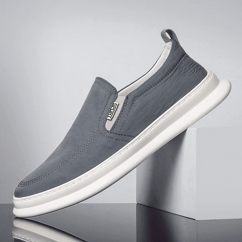 Menn Is Silk Cloth Pustende Kjøresko Slip On Skate Sneakers