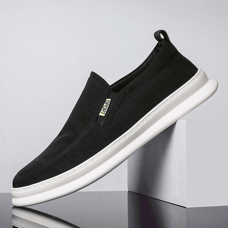 Menn Is Silk Cloth Pustende Kjøresko Slip On Skate Sneakers