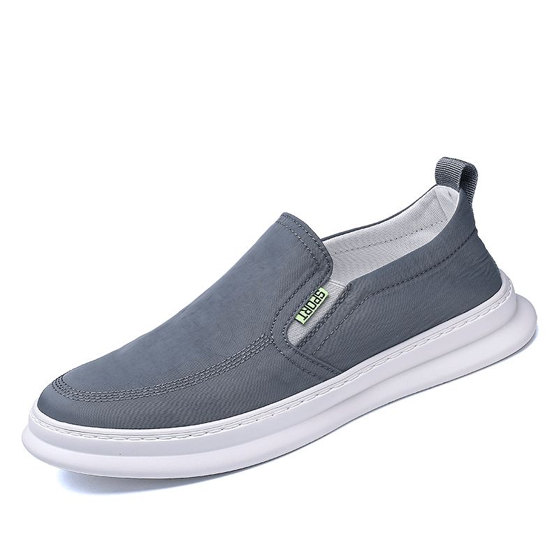 Menn Is Silk Cloth Pustende Kjøresko Slip On Skate Sneakers