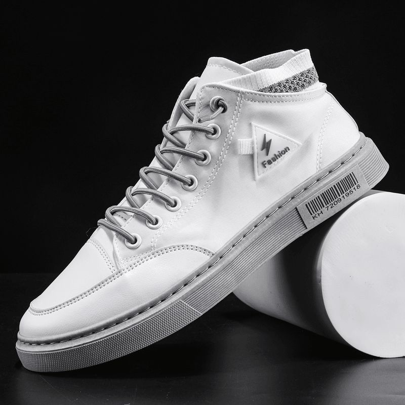 Menn Stilig Søm Lerret Comfy Pustende High Top Casual Joggesko