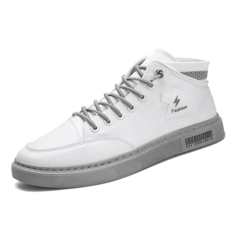 Menn Stilig Søm Lerret Comfy Pustende High Top Casual Joggesko