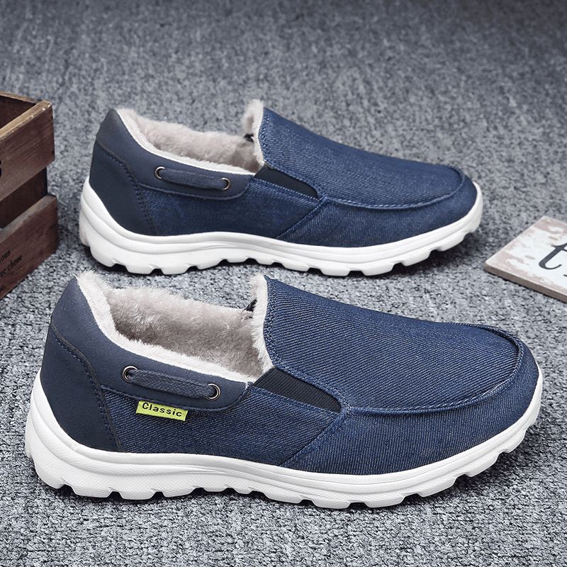 Menn Syklut Varm Behagelig Elastisk Slip-On Sport Casual Flat Sko