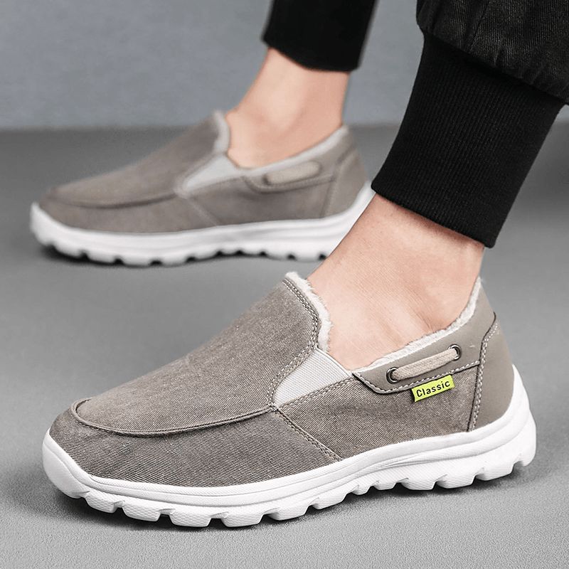 Menn Syklut Varm Behagelig Elastisk Slip-On Sport Casual Flat Sko