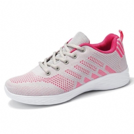 Stor Størrelse Dame Pustende Air Mesh Lace Up Running Casual Sko