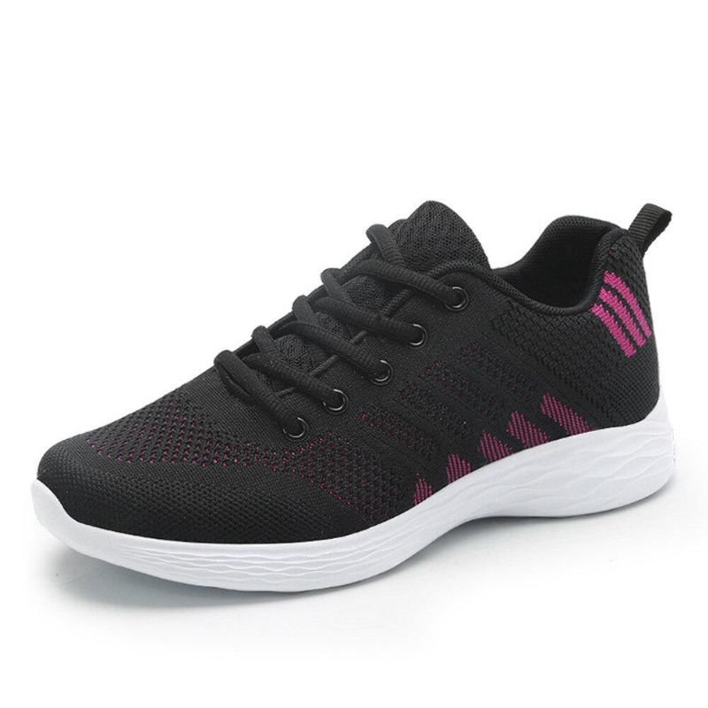 Stor Størrelse Dame Pustende Air Mesh Lace Up Running Casual Sko