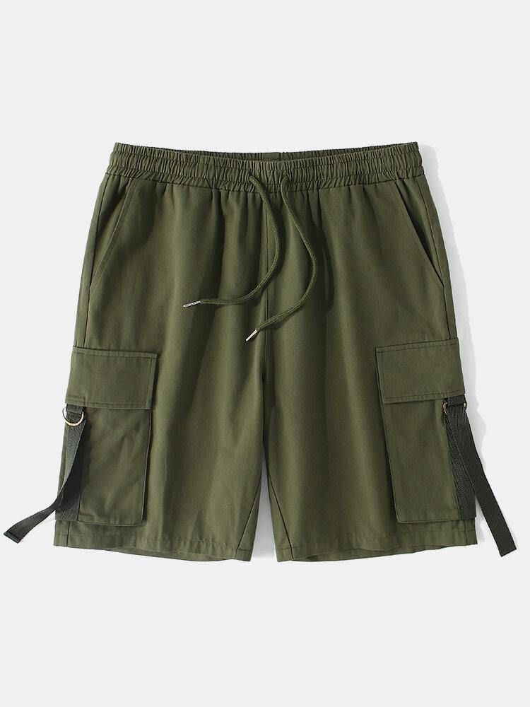 Arbeidsshorts Med Strikk I 100 % Bomull 100 % Bomull Elastisk Midje