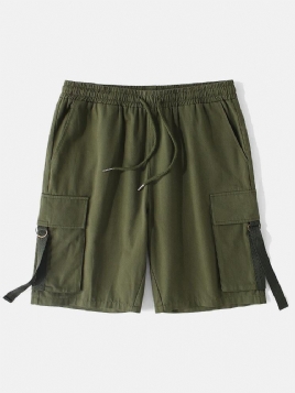 Arbeidsshorts Med Strikk I 100 % Bomull 100 % Bomull Elastisk Midje