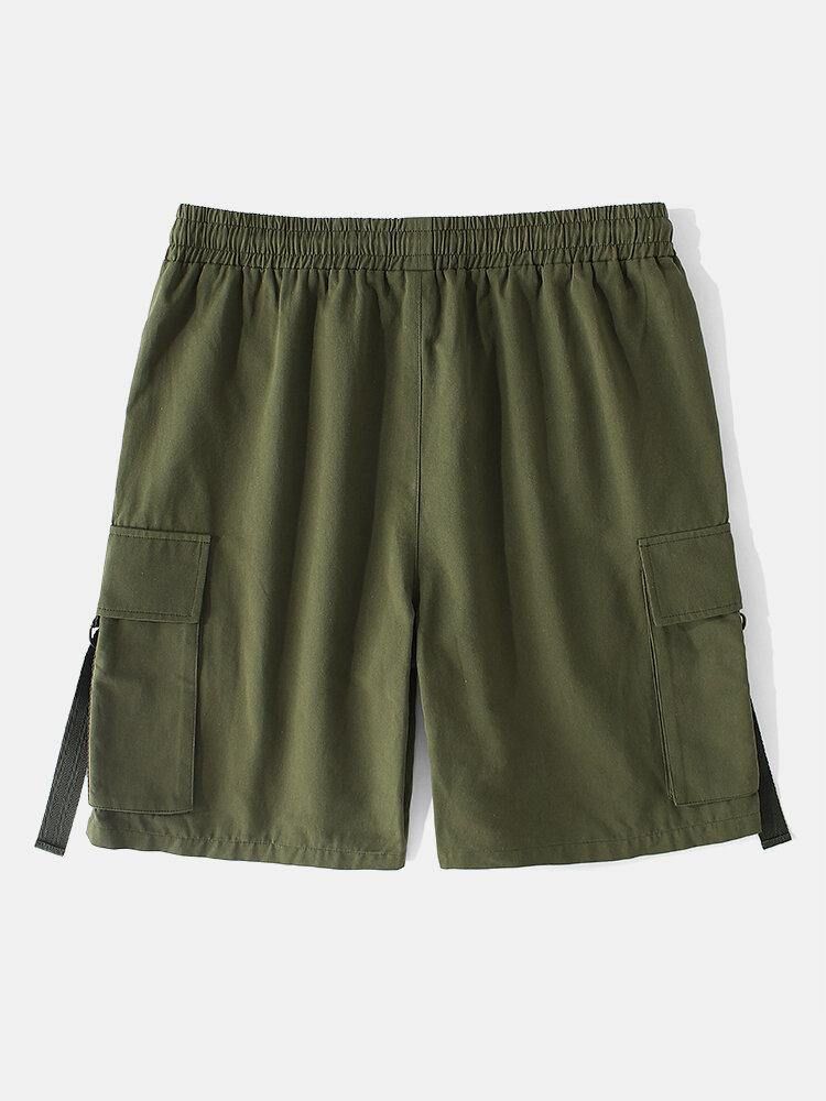 Arbeidsshorts Med Strikk I 100 % Bomull 100 % Bomull Elastisk Midje