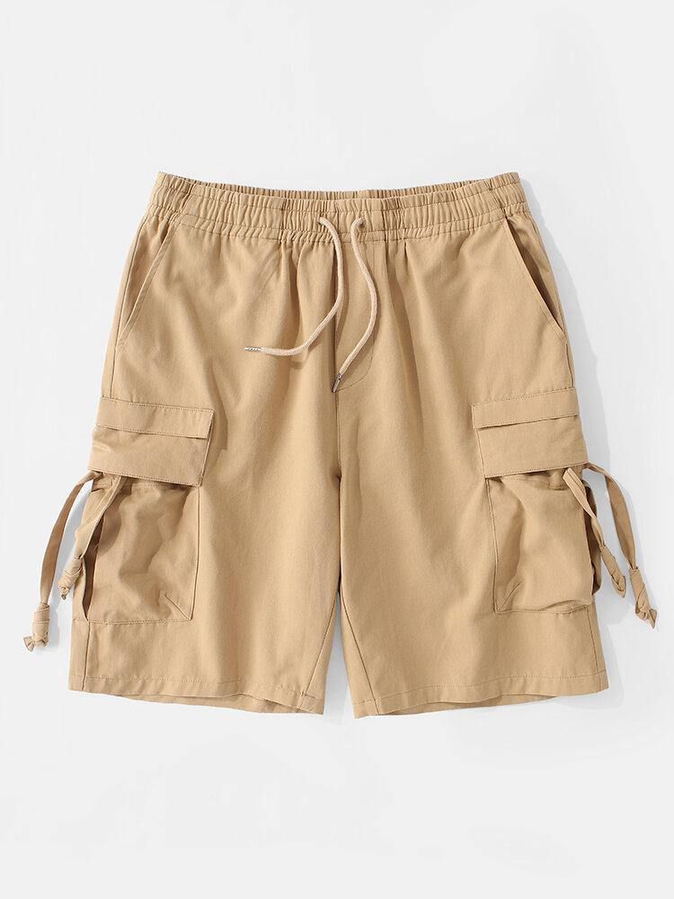 Menns Uformelle 100 % Bomullslommer Cargo-Shorts