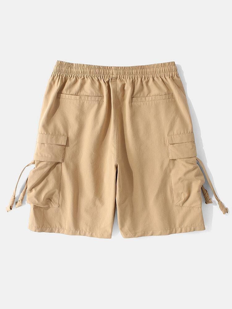 Menns Uformelle 100 % Bomullslommer Cargo-Shorts