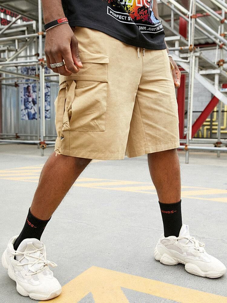 Menns Uformelle 100 % Bomullslommer Cargo-Shorts