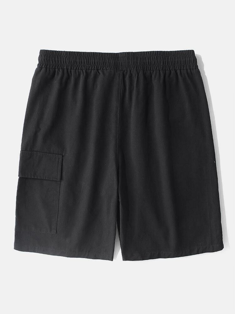 Menns Uformelle Stor Lomme 100 % Bomull Color Block Cargo Shorts