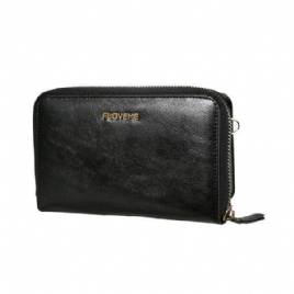 Floveme Kvinner 5.5 Tommer Mobiltelefonlommebok Pu-Skinn Clutchveske Crossbody-Veske