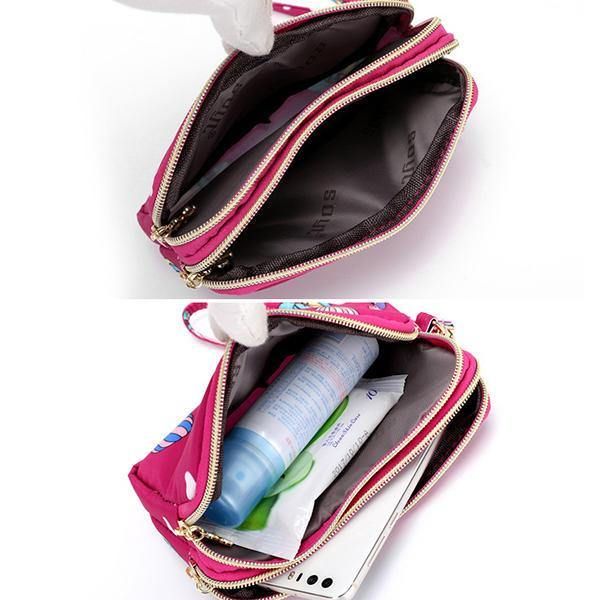 Kvinner Nylon Galaxy Mønster Clutch Bag Mynt Veske Telefon Lommebok