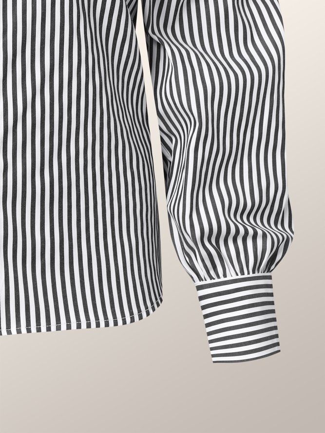 Daily Langermet Regular Fit Stripet Urban Bluse