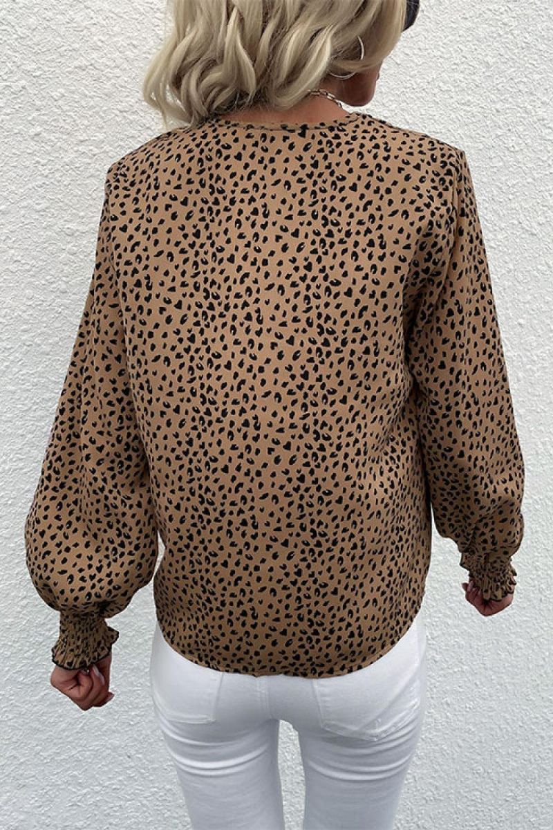 Skjorte Med Knapper I Leopard